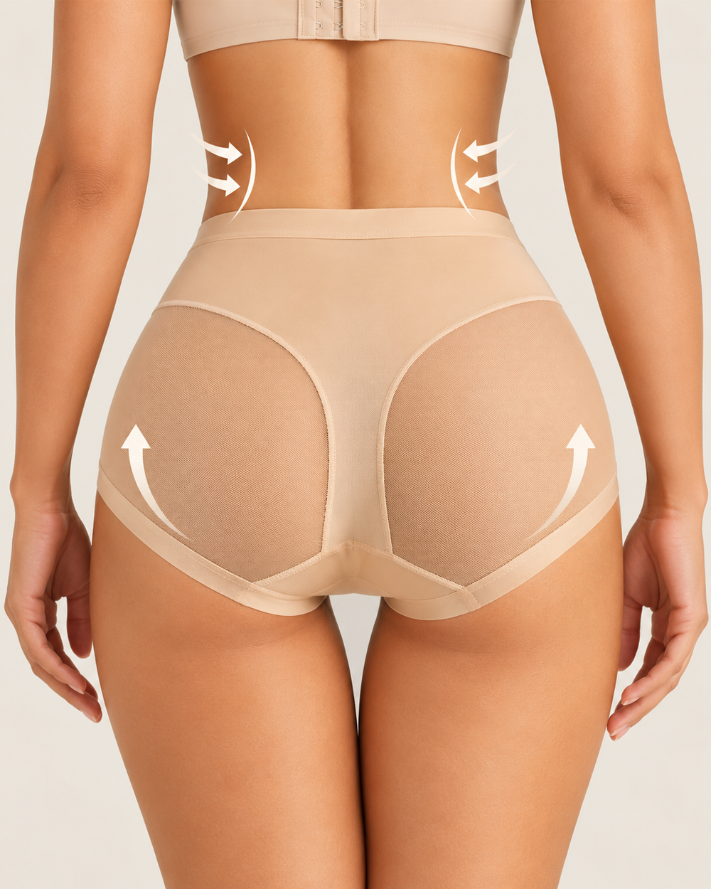 3-Pack Women's High-Waisted Tummy Control Mesh Shaping Panties