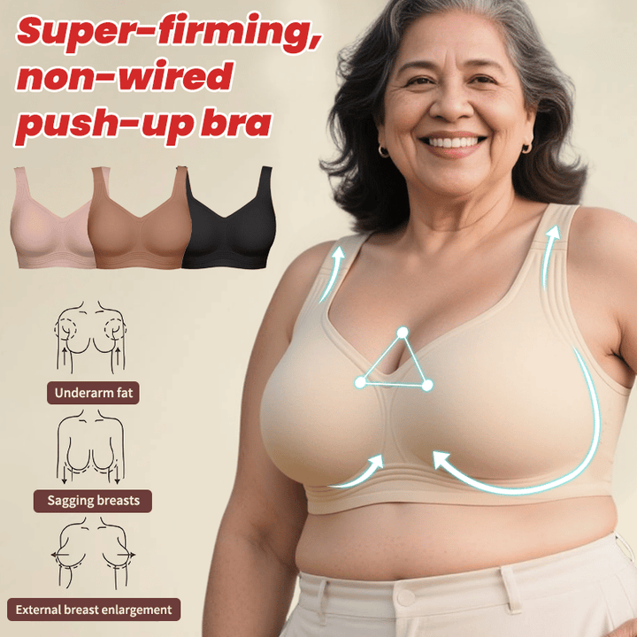 🏆Wirefree Full-Coverage Support Bra Padded Gentle Uplift All-Day Comfort👍No More Sagging Breasts