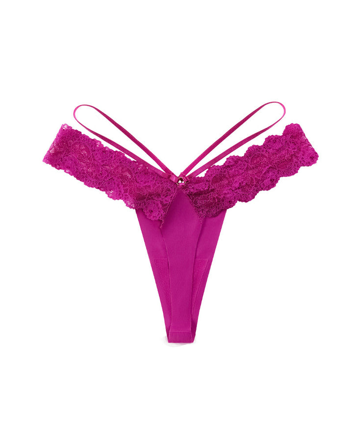 Sexy Double-strapped Lace Thong Panties