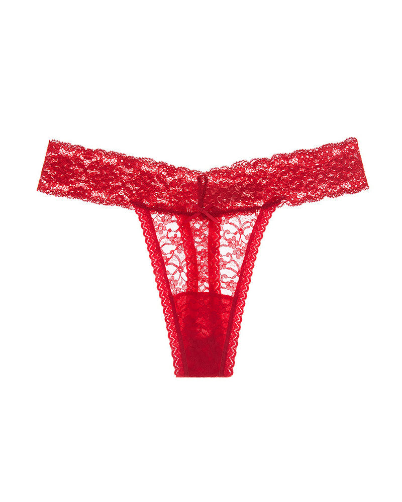 Sexy Lace Sheer Low-rise Thong Panties