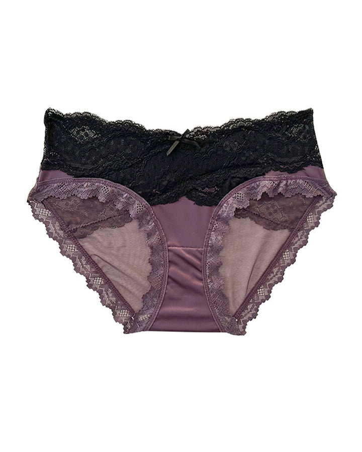 Sexy Colorblock Lace Mesh Sheer Panties